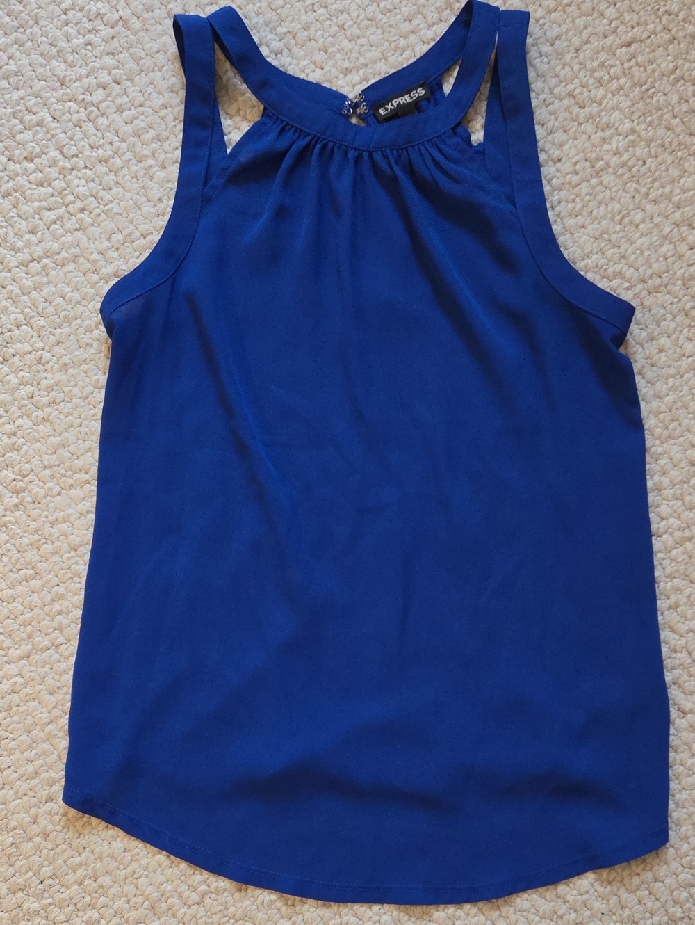 Express Royal Blue Double-Strap Halter Camisole